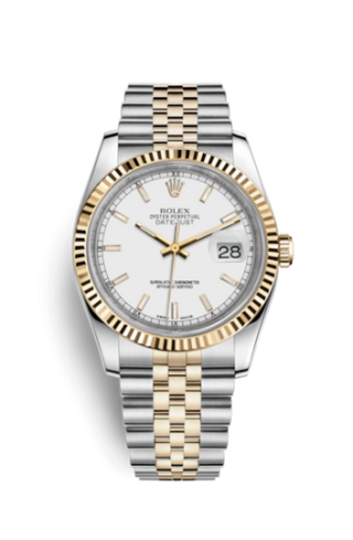 Rolex - 116233-0200  Datejust 36 Rolesor Yellow Fluted / Jubilee / White