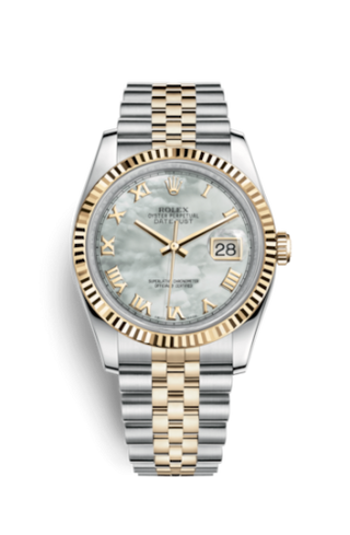 Rolex - 116233-0203  Datejust 36 Rolesor Yellow Fluted / Jubilee / MOP Roman