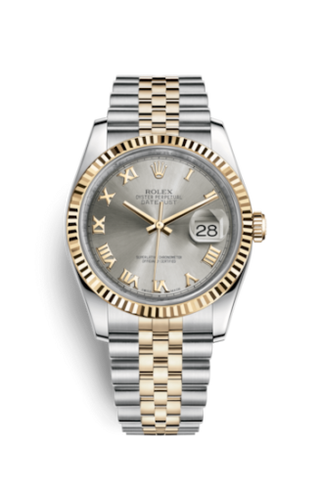 Rolex - 116233-0204  Datejust 36 Rolesor Yellow Fluted / Jubilee / Steel Roman