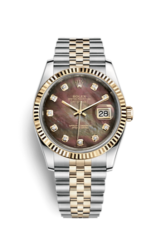 Rolex - 116233-0212  Datejust 36 Rolesor Yellow Fluted / Jubilee / Black MOP