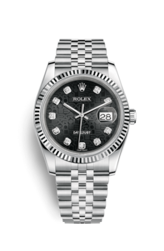 Rolex - 116234-0079  Datejust 36 Stainless Steel Fluted / Jubilee / Black Computer