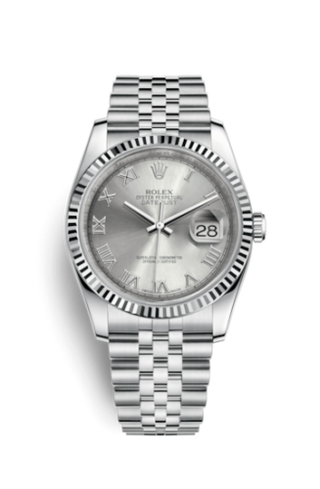 Rolex - 116234-0081  Datejust 36 Stainless Steel Fluted / Jubilee / Rhodium Roman