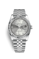 Rolex Datejust 36 Stainless Steel Fluted / Jubilee / Silver Floral (116234-0081)