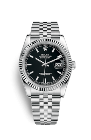 Rolex - 116234-0085  Datejust 36 Stainless Steel Fluted / Jubilee / Black