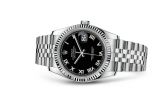 Rolex - 116234-0086  Datejust 36 Stainless Steel Fluted / Jubilee / Black Roman