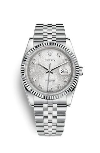 Rolex - 116234-0087  Datejust 36 Stainless Steel Fluted / Jubilee / Silver Computer