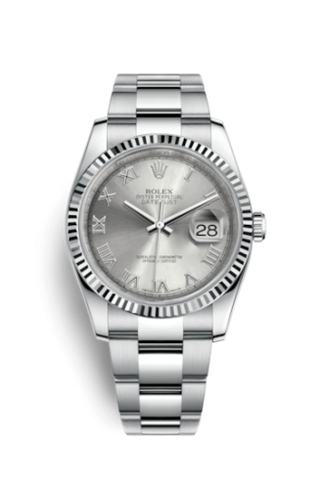 Rolex - 116234-0092  Datejust 36 Stainless Steel Fluted / Oyster / Rhodium Roman