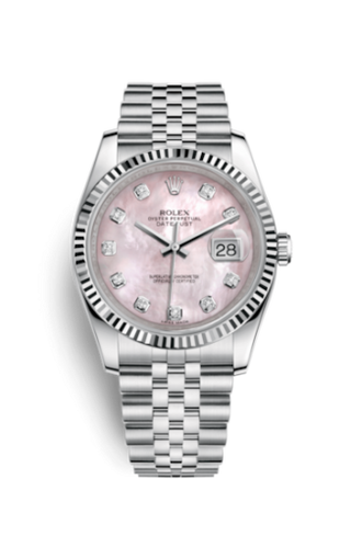 Rolex - 116234-0104  Datejust 36 Stainless Steel Fluted / Jubilee / Pink MOP