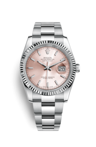 Rolex - 116234-0120  Datejust 36 Stainless Steel Fluted / Oyster / Pink