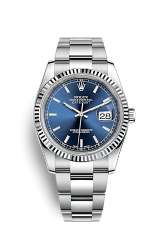 Rolex - 116234-0128  Datejust 36 Stainless Steel Fluted / Oyster / Blue