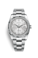 Rolex Datejust 36 Stainless Steel Fluted / Oyster / Silver Floral (116234-0135)