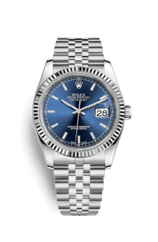 Rolex - 116234-0139  Datejust 36 Stainless Steel Fluted / Jubilee / Blue