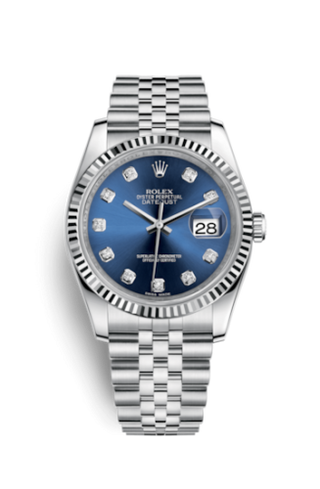 Rolex - 116234-0142  Datejust 36 Stainless Steel Fluted / Jubilee / Blue Diamond