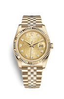 Rolex Datejust 36 Yellow Gold Fluted / Jubilee / Rhodium Computer (116238-0058)