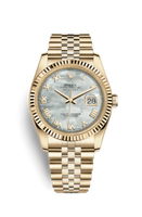 Rolex Datejust 36 Yellow Gold Fluted / Jubilee / Black Diamonds (116238-0077)