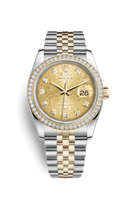 Rolex Datejust 36 Rolesor Yellow Fluted / Jubilee / Champagne Roman (116243-0004)