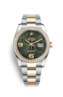 Rolex Datejust 36 Rolesor Yellow Diamond / Oyster / Champagne Roman (116243-0006)