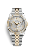 Rolex Datejust 36 Rolesor Yellow Diamond / Jubilee / Black Computer Roman (116243-0011)