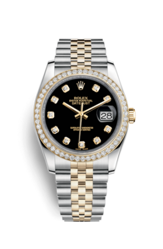 Rolex - 116243-0016  Datejust 36 Rolesor Yellow Diamond / Jubilee / Black Diamond