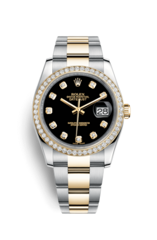 Rolex - 116243-0025  Datejust 36 Rolesor Yellow Diamond / Oyster / Black Diamond