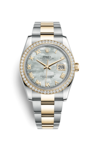 Rolex - 116243-0026  Datejust 36 Rolesor Yellow Diamond / Oyster / MOP Roman