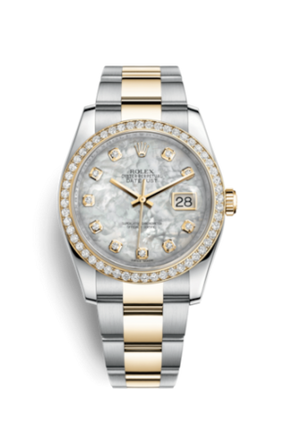 Rolex - 116243-0027  Datejust 36 Rolesor Yellow Diamond / Oyster / MOP