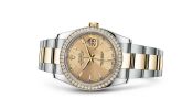 Rolex - 116243-0030  Datejust 36 Rolesor Yellow Diamond / Oyster / Champagne