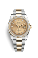 Rolex Datejust 36 Stainless Steel Diamond / Oyster / Silver Computer (116243-0031)