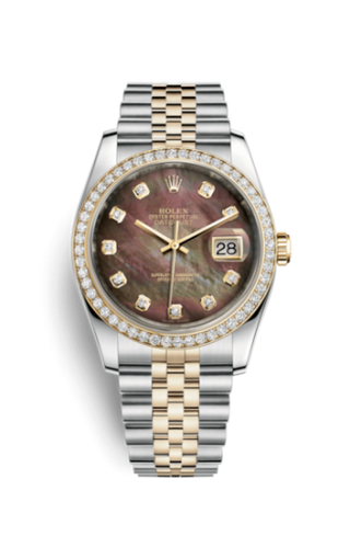 Rolex - 116243-0036  Datejust 36 Rolesor Yellow Diamond / Jubilee / Brown MOP