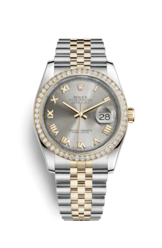 Rolex - 116243-0045  Datejust 36 Rolesor Yellow Diamond / Jubilee / Steel Roman