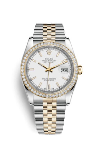 Rolex - 116243-0063  Datejust 36 Rolesor Yellow Diamond / Jubilee / White