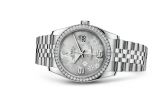 Rolex - 116244-0002  Datejust 36 Stainless Steel Diamond / Jubilee / Silver Floral