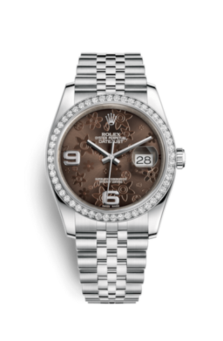 Rolex - 116244-0003  Datejust 36 Stainless Steel Diamond / Jubilee/ Bronze Floral