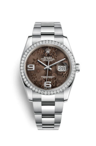 Rolex - 116244-0006  Datejust 36 Stainless Steel Diamond / Oyster / Bronze Floral