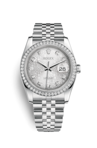 Rolex - 116244-0008  Datejust 36 Stainless Steel Diamond / Jubilee / Silver Computer