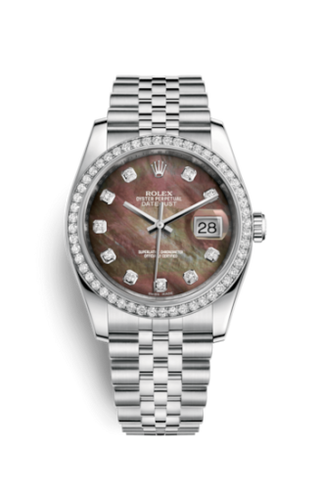 Rolex - 116244-0012  Datejust 36 Stainless Steel Diamond / Jubilee / Black MOP