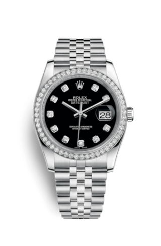 Rolex - 116244-0014  Datejust 36 Stainless Steel Diamond / Jubilee / Black Diamond