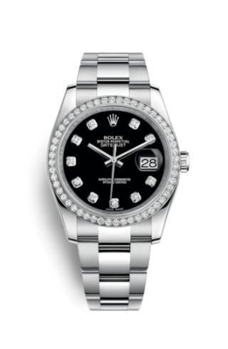 Rolex - 116244-0017  Datejust 36 Stainless Steel Diamond / Oyster / Black Diamond