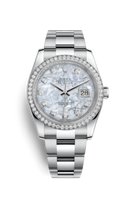 Rolex Datejust 36 Stainless Steel Diamond / Oyster / Rhodium Roman (116244-0020)