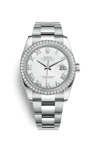 Rolex - 116244-0023  Datejust 36 Stainless Steel Diamond / Oyster / Silver