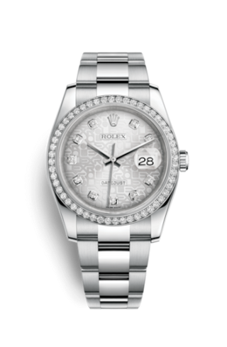 Rolex - 116244-0024  Datejust 36 Stainless Steel Diamond / Oyster / Silver Computer