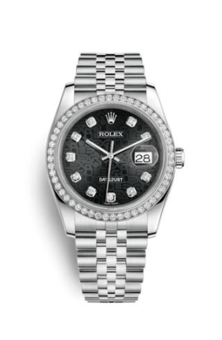 Rolex - 116244-0029  Datejust 36 Stainless Steel Diamond / Jubilee / Black Computer