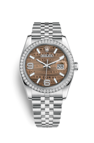 Rolex - 116244-0034  Datejust 36 Stainless Steel Diamond / Jubilee / Bronze Wave