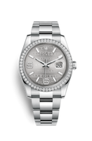 Rolex Datejust 36 Stainless Steel Diamond / Oyster / Pink Wave (116244-0038)