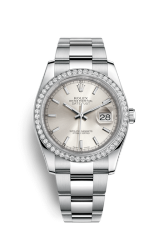 Rolex - 116244-0051  Datejust 36 Stainless Steel Diamond / Oyster / Silver