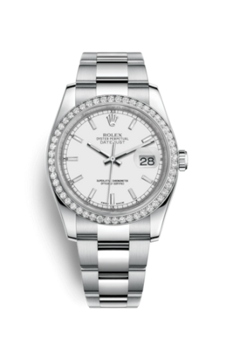 Rolex - 116244-0057  Datejust 36 Stainless Steel Diamond / Oyster / White