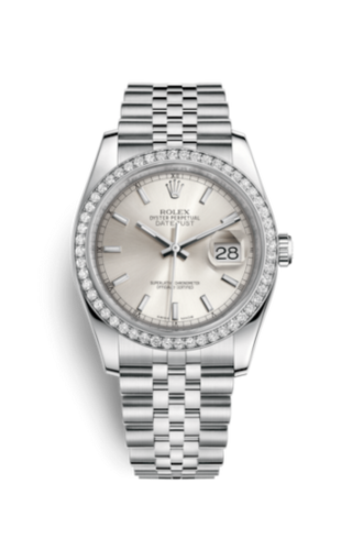 Rolex - 116244-0058  Datejust 36 Stainless Steel Diamond / Jubilee / Silver