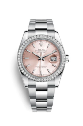 Rolex - 116244-0061  Datejust 36 Stainless Steel Diamond / Oyster / Pink