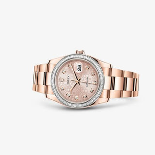 Rolex - 116285bbr-0011  Datejust 36 Everose Baguette / Oyster / Pink Computer