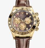 Rolex - 116518-0073  Cosmograph Daytona Yellow Gold / Black Mother of Pearl / Strap